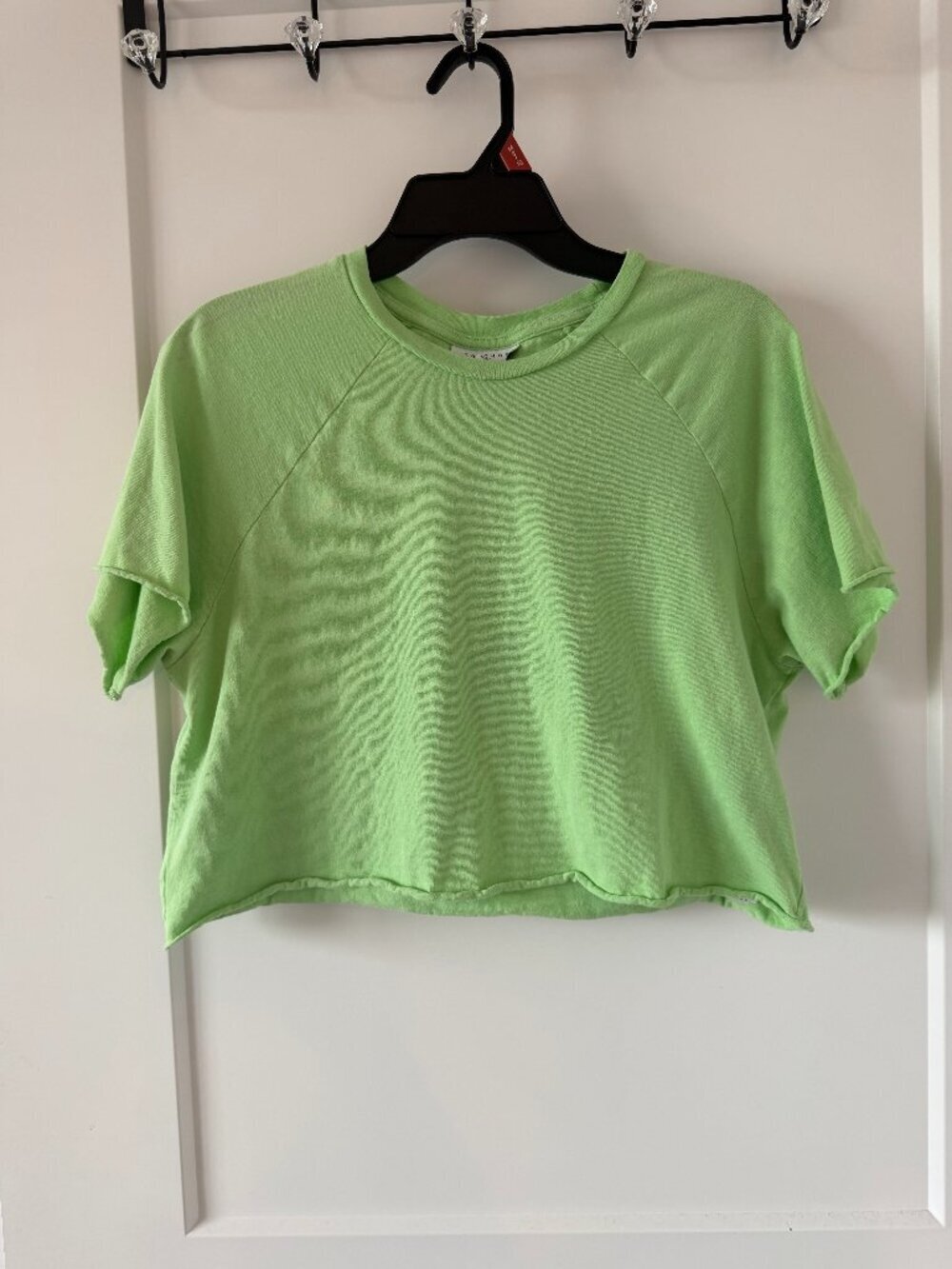 Topshop Green Cropped Top